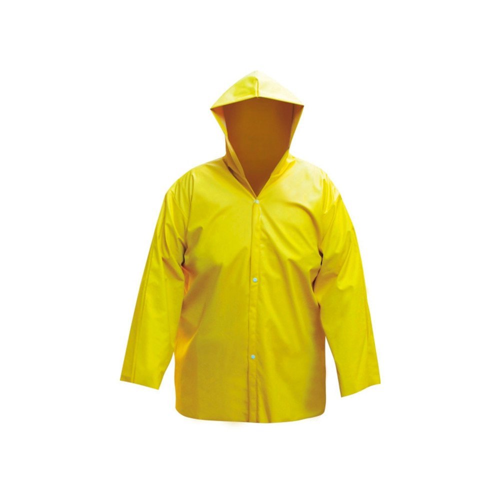 Capa de Chuva em PVC Amarela Forrada Max Capuz e Manga CA 36254 Plastcor - GG - 1