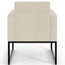 Ver imagem 3 de Kit 3 Poltronas Decorativas Sala e Recepção Base Fixa Metal Helô L02 Linho Champanhe - Lyam