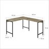 Mesa de Escritório em L Estilo Industrial 120x140cm Active - 3