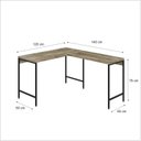 Ver imagem 3 de Escrivaninha Mesa Escritório em L Estilo Active 120cm Industrial Yescasa Marrom