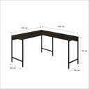 Ver imagem 3 de Escrivaninha Mesa Escritório em L Estilo Active 120cm Industrial Yescasa Marrom
