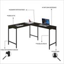 Ver imagem 5 de Escrivaninha Mesa Escritório em L Estilo Active 120cm Industrial Yescasa Marrom