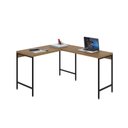 Ver imagem 4 de Escrivaninha Mesa Escritório em L Estilo Active 120cm Industrial Yescasa Preto