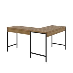 Mesa de Escritório em L Estilo Industrial 120x140cm Active - 6