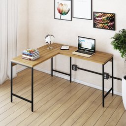 Mesa de Escritório em L Estilo Industrial 120x140cm Active - 1