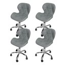 Ver imagem 1 de Kit 4 Cadeiras Escritório Giratória Office Eiffel Slim