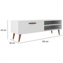 Ver imagem 5 de Rack para Tv até 43 Polegadas Singapura 1 Porta 1 Prateleira Branco - Panorama Móveis