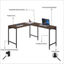 Ver imagem 5 de Escrivaninha Mesa Escritório em L Estilo Active 120cm Industrial Yescasa Marrom