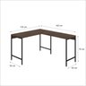 Mesa de Escritório em L Estilo Industrial 120x140cm Active - 3