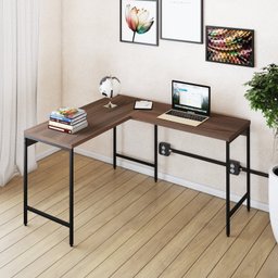Mesa de Escritório em L Estilo Industrial 120x140cm Active - 1