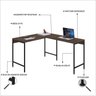 Mesa de Escritório em L Estilo Industrial 120x140cm Active - 5