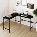 Ver imagem 1 de Escrivaninha Mesa Escritório em L Estilo Active 120cm Industrial Yescasa Preto
