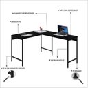Ver imagem 5 de Escrivaninha Mesa Escritório em L Estilo Active 120cm Industrial Yescasa Preto