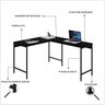 Mesa de Escritório em L Estilo Industrial 120x140cm Active - 5