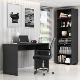 Estante Livreiro Prateleiras Estante Multiuso Organizador:preto - 3