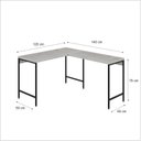 Ver imagem 3 de Escrivaninha Mesa Escritório em L Estilo Industrial 120x140cm Active