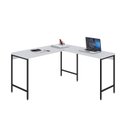 Ver imagem 4 de Escrivaninha Mesa Escritório em L Estilo Active 135cm Industrial Yescasa Branco