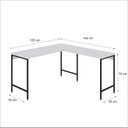 Ver imagem 3 de Escrivaninha Mesa Escritório em L Estilo Industrial 135x140cm Active
