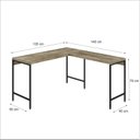 Ver imagem 3 de Escrivaninha Mesa Escritório em L Estilo Industrial 135x140cm Active