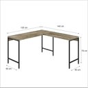 Ver imagem 3 de Escrivaninha Mesa Escritório em L Estilo Active 135cm Industrial Yescasa
