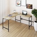 Ver imagem 1 de Escrivaninha Mesa Escritório em L Estilo Active 135cm Industrial Yescasa Marrom
