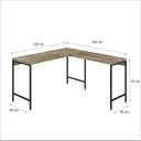 Ver imagem 3 de Escrivaninha Mesa Escritório em L Estilo Active 135cm Industrial Yescasa Marrom