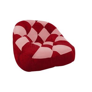 Poltrona Paloma Escritório Sala Pé Plástico Suede Vermelho e Suede Rose - Dominic Decor