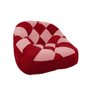 Poltrona Paloma Escritório Sala Pé Plástico Suede Vermelho e Suede Rose - Dominic Decor - 1