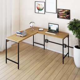 Mesa de Escritório em L Estilo Industrial 135x140cm Active - 1