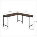 Ver imagem 3 de Escrivaninha Mesa Escritório em L Estilo Active 135cm Industrial Yescasa Marrom