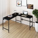 Ver imagem 1 de Escrivaninha Mesa Escritório em L Estilo Active 135cm Industrial Yescasa Preto