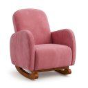 Ver imagem 6 de Poltrona Amamentação Soft Suede Base Balanço com Puff:Rosa