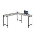 Ver imagem 4 de Escrivaninha Mesa Escritório em L Estilo Active 135cm Industrial Yescasa Branco