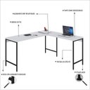 Ver imagem 5 de Escrivaninha Mesa Escritório em L Estilo Active 150cm Industrial Yescasa Branco