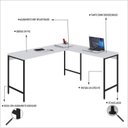 Ver imagem 5 de Escrivaninha Mesa Escritório em L Estilo Industrial 150x140cm Active