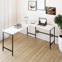 Ver imagem 1 de Escrivaninha Mesa Escritório em L Estilo Industrial 150x140cm Active