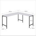 Ver imagem 3 de Escrivaninha Mesa Escritório em L Estilo Industrial 150x140cm Active