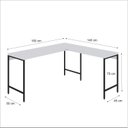 Ver imagem 3 de Escrivaninha Mesa Escritório em L Estilo Active 150cm Industrial Yescasa Branco