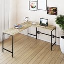 Ver imagem 1 de Escrivaninha Mesa Escritório em L Estilo Active 150cm Industrial Yescasa Marrom