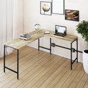 Ver imagem 1 de Escrivaninha Mesa Escritório em L Estilo Industrial 150x140cm Active