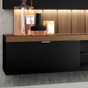Ver imagem 5 de Painel para Tv 55 Pol Ripado com Bancada Suspensa Luzzi B01 Preto Castanho - Lyam Decor
