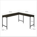 Ver imagem 3 de Escrivaninha Mesa Escritório em L Estilo Active 150cm Industrial Yescasa