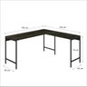 Escrivaninha Mesa Escritório em L Estilo Industrial 150x140cm Active - 3