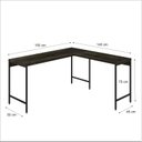Ver imagem 3 de Escrivaninha Mesa Escritório em L Estilo Industrial 150x140cm Active