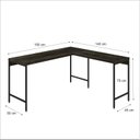 Ver imagem 3 de Escrivaninha Mesa Escritório em L Estilo Active 150cm Industrial Yescasa Marrom