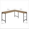 Escrivaninha Mesa Escritório em L Estilo Industrial 150x140cm Active - 3