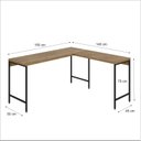 Ver imagem 3 de Escrivaninha Mesa Escritório em L Estilo Active 150cm Industrial Yescasa Preto