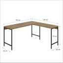 Ver imagem 3 de Escrivaninha Mesa Escritório em L Estilo Active 150cm Industrial Yescasa