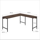 Ver imagem 3 de Escrivaninha Mesa Escritório em L Estilo Active 150cm Industrial Yescasa Marrom