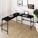 Ver imagem 1 de Escrivaninha Mesa Escritório em L Estilo Active 150cm Industrial Yescasa Preto